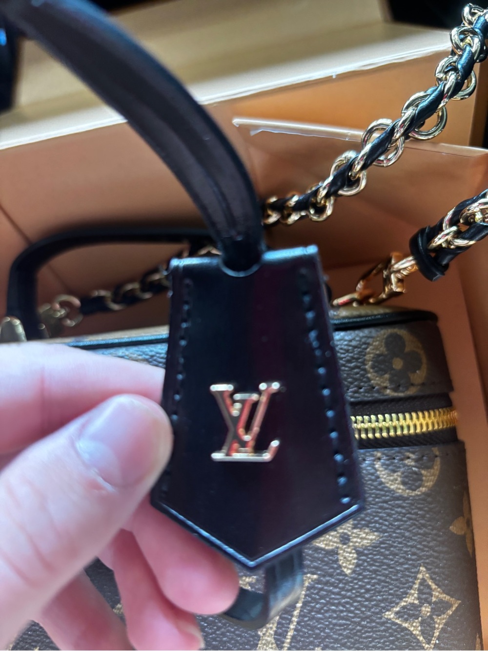 Louis Vuitton Monogram Vanity Box Bag in Brown and Gold mini ! - Picture 2 of 8